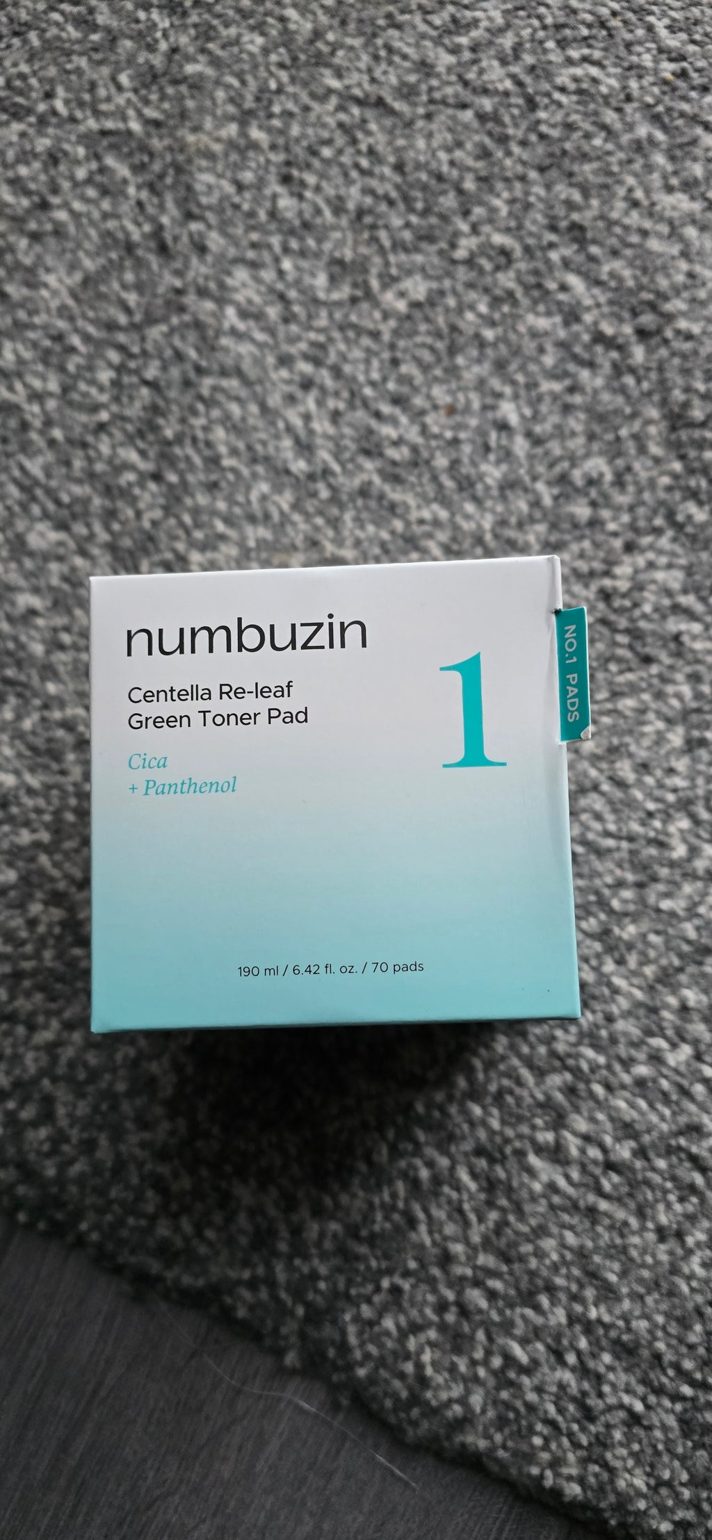 numbuzin No.1 Centella Re-Leaf Green Toner Pads – 70 Pads