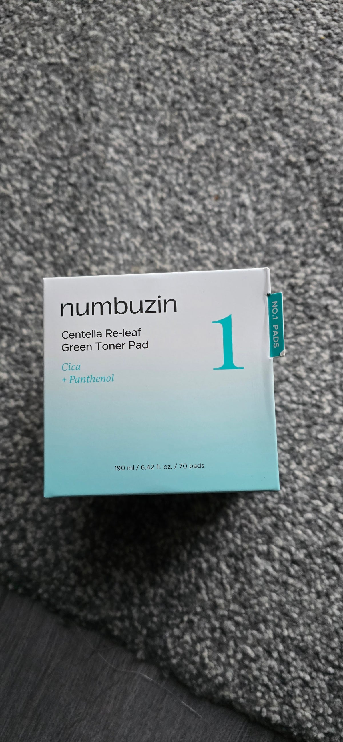 numbuzin No.1 Centella Re-Leaf Green Toner Pads – 70 Pads
