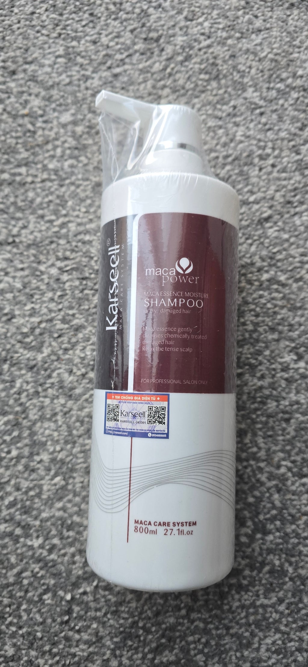 Karseell Maca Essence Moisture Shampoo 800ml for Dry & Damaged Hair