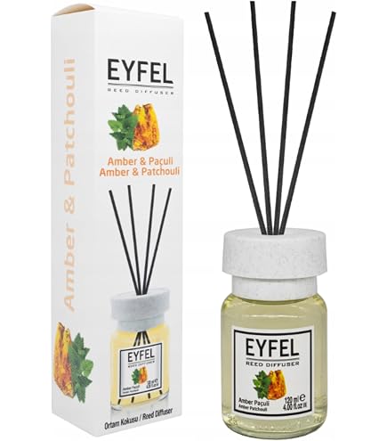 EYFEL Amber & Patchouli Reed Diffuser 120ml – Warm Woody Home Fragrance