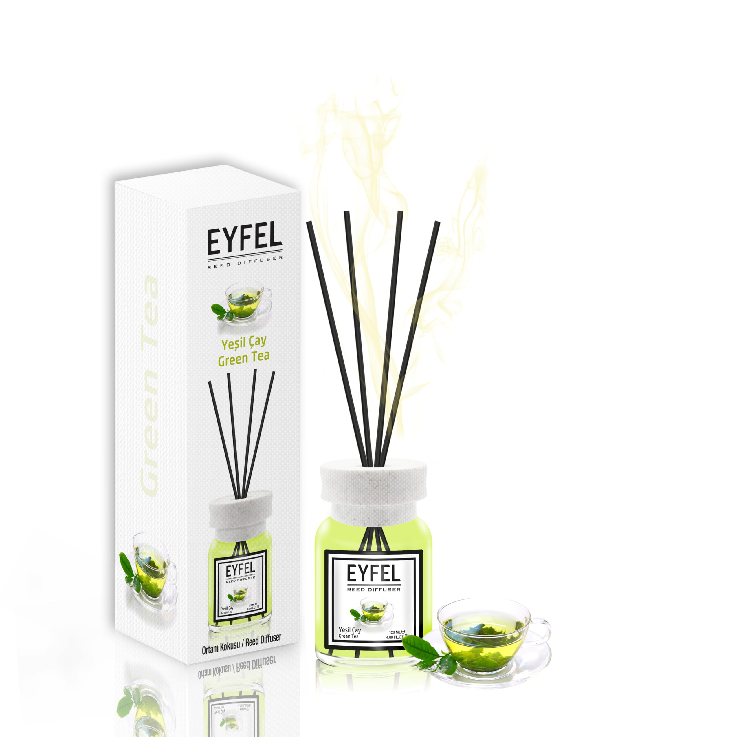 Eyfel Reed Diffuser Green Tea 120ml Home Fragrance