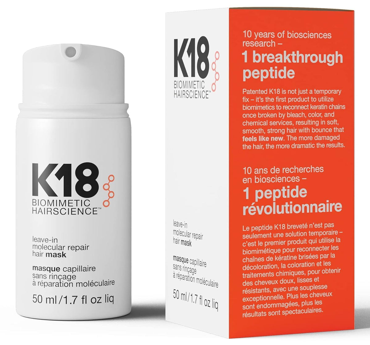 K18 Leave-In Molecular Repair Hair Mask – 50 ml