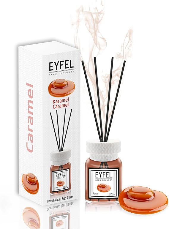 EYFEL Caramel Reed Diffuser 120ml – Sweet & Warm Home Fragrance