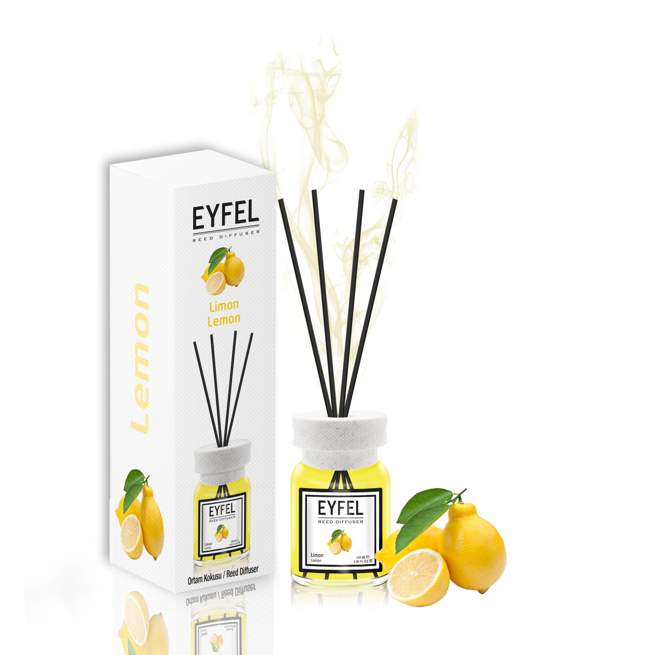 Eyfel Reed Diffuser Lemon 120ml Home Fragrance