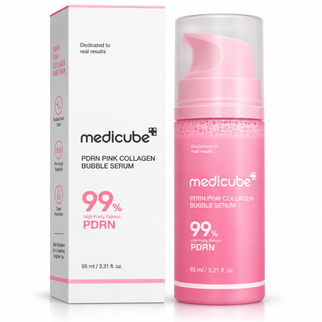 Medicube PDRN Pink Collagen Bubble Serum – 95 ml