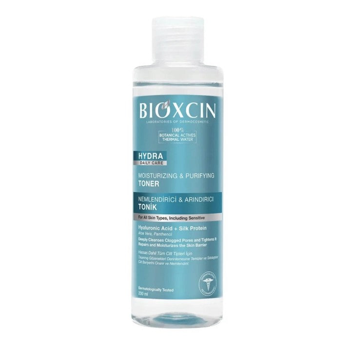 BIOXCIN Hydra Moisturizing & Purifying Toner 200ml – Hyaluronic Acid & Silk Protein
