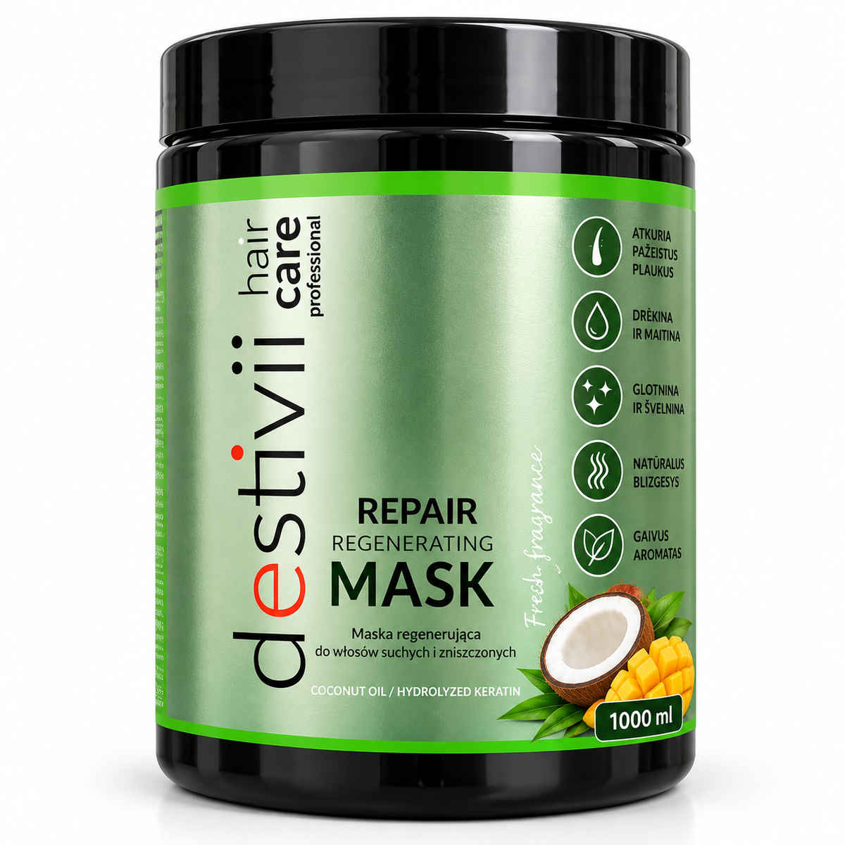 Deiistiv Repair Regenerating Hair Mask – Coconut Oil & Keratin 1000ml