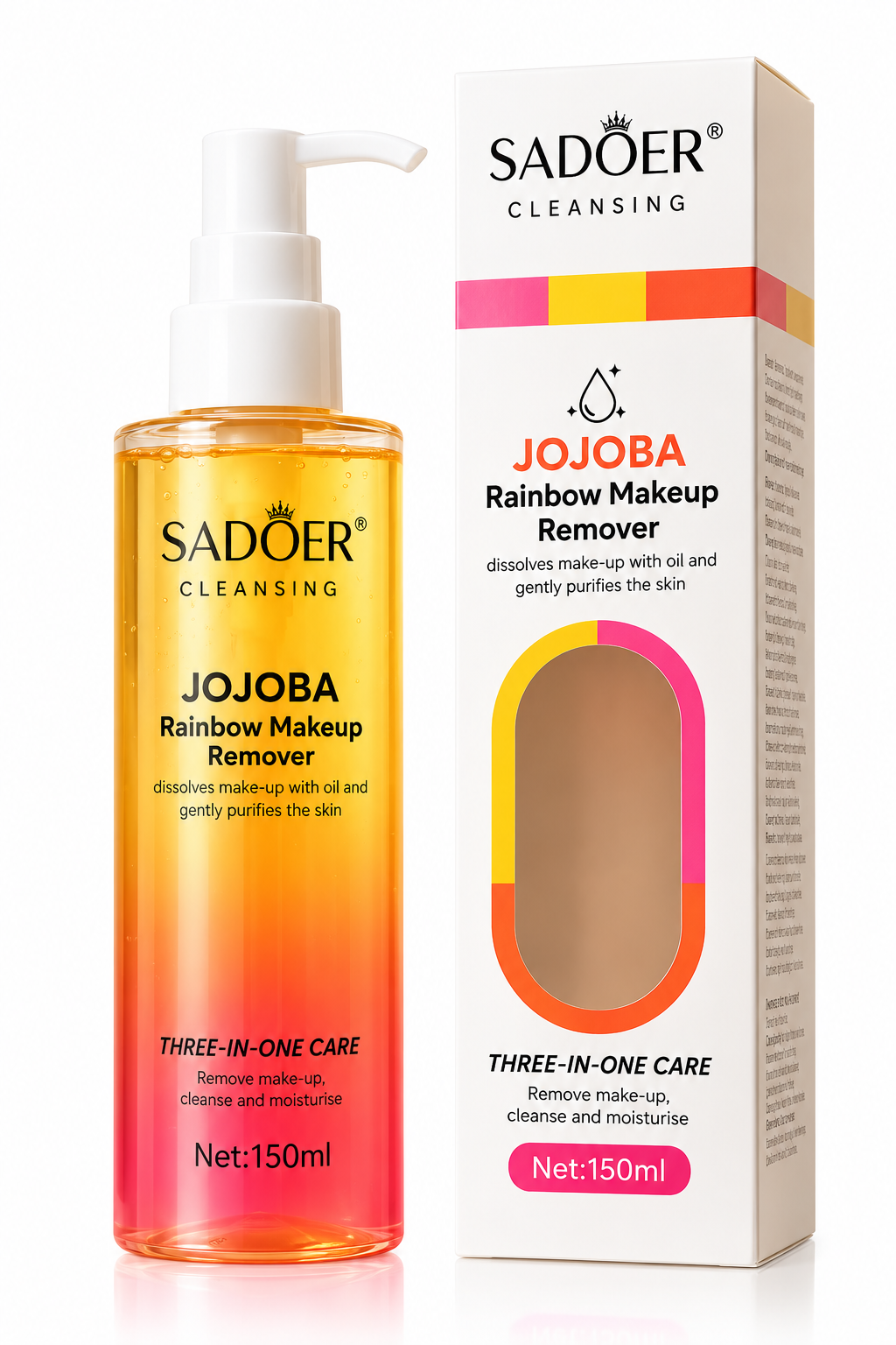 SADOER Jojoba Rainbow Makeup Remover 3-in-1 – 150ml