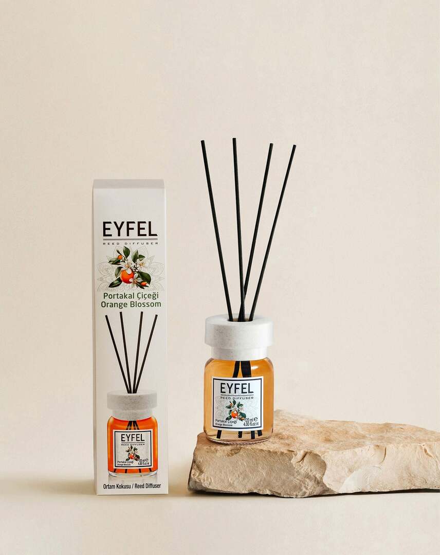 EYFEL Orange Blossom Reed Diffuser 120ml – Fresh Citrus Floral Home Fragrance