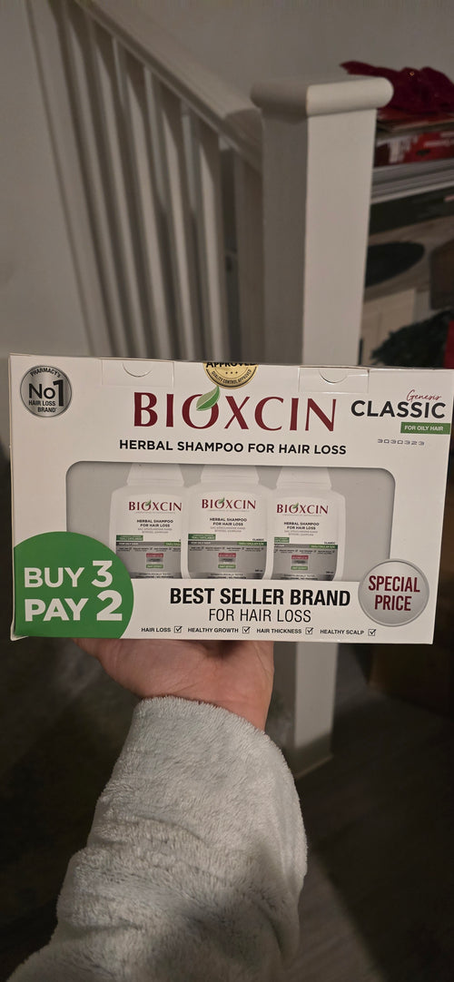 BIOXCIN Genesis Classic Herbal Shampoo for Oily Hair – 3 × 300 ml