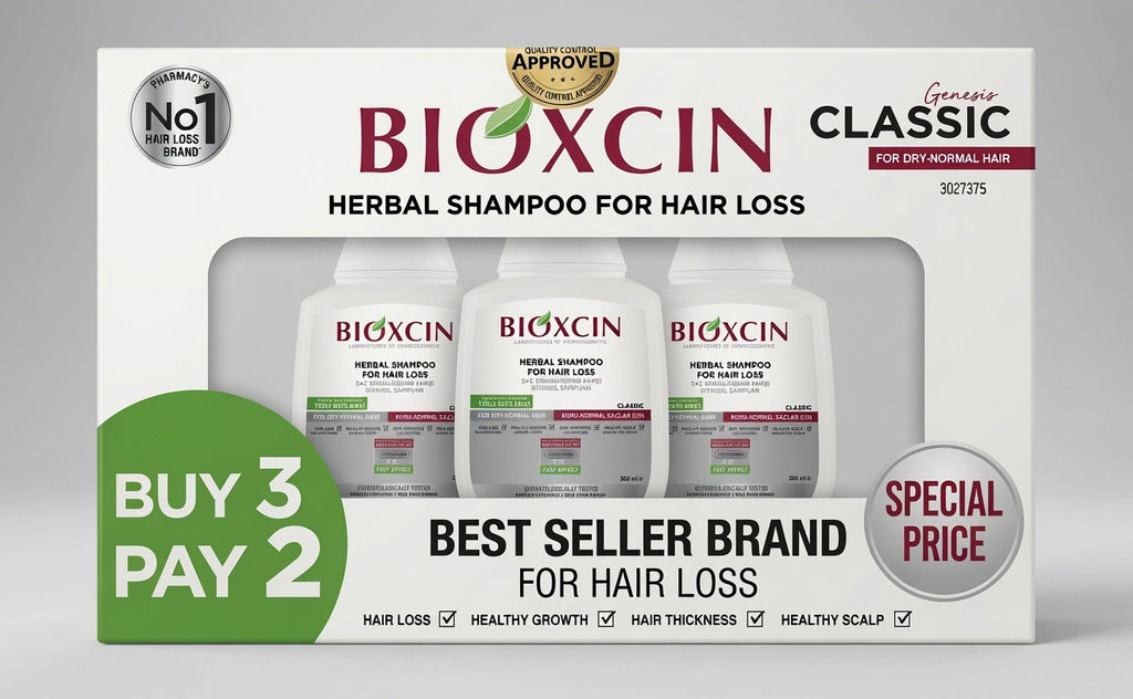 BIOXCIN Genesis Classic Herbal Shampoo for Oily Hair – 3 × 300 ml