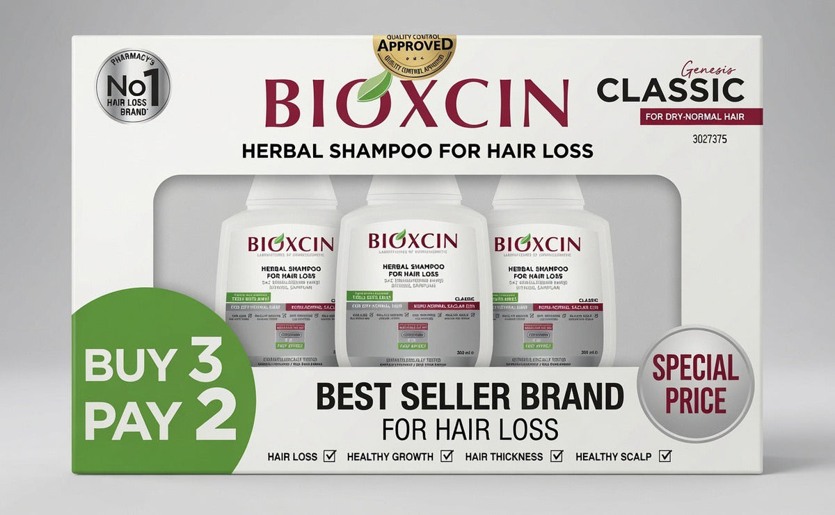 BIOXCIN Genesis Classic Herbal Shampoo for Oily Hair – 3 × 300 ml